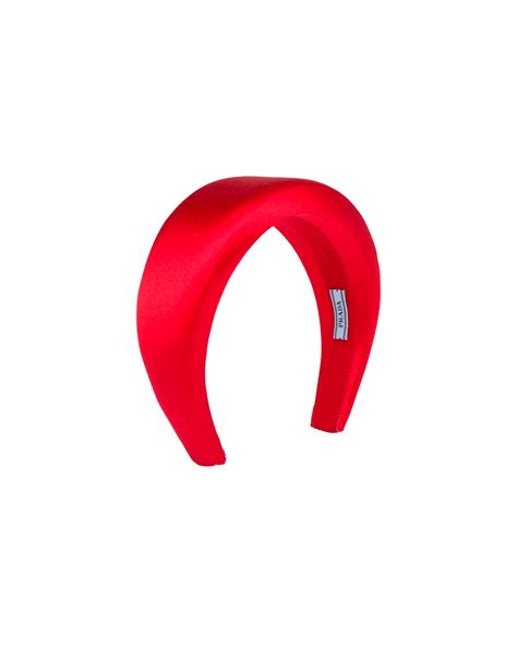 prada satin headband red|fiery red satin headband.